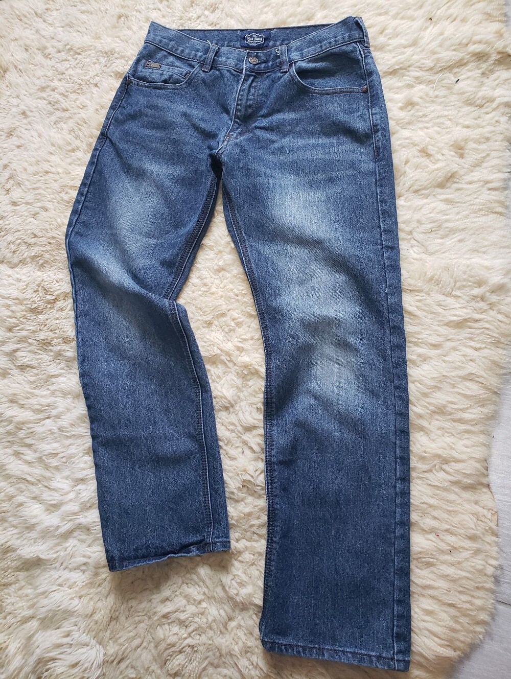 Nat Nast Maverick Fit Jeans Men's 30x30 Dark Wash Straight Leg Denim Good Cond